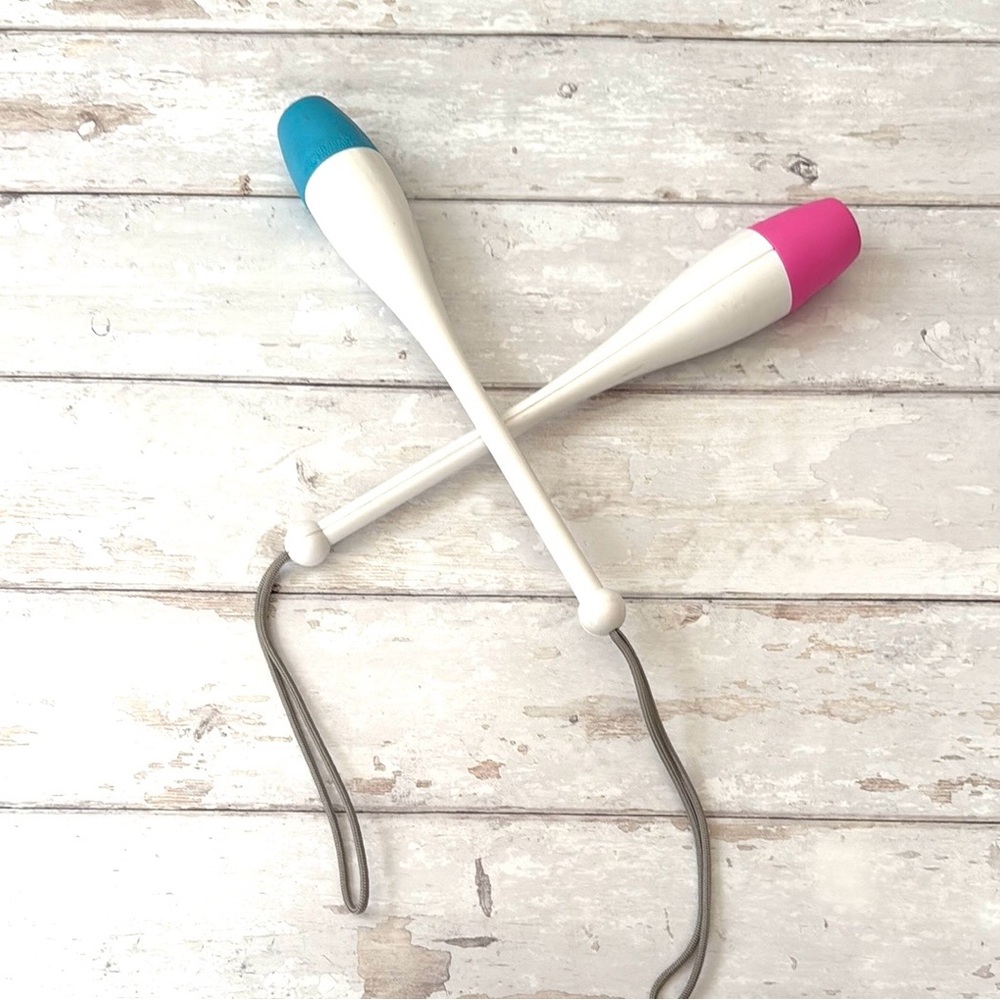 2 Pcs Rhythmic Gymnastics Stick Clubs Batons Training Equipment Tool 14in Length